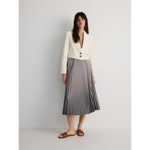 Reserved - Plisowana spódnica midi - jasnozielony ze sklepu Reserved w kategorii Spódnice - zdjęcie 172363787