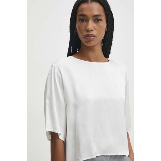 Answear Lab bluzka damska kolor biały gładka ze sklepu ANSWEAR.com w kategorii Bluzki damskie - zdjęcie 172364476