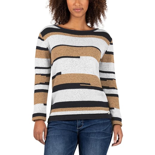 Timezone Sweter w kolorze karmelowo-jasnoszarym ze sklepu Limango Polska w kategorii Swetry damskie - zdjęcie 172367346