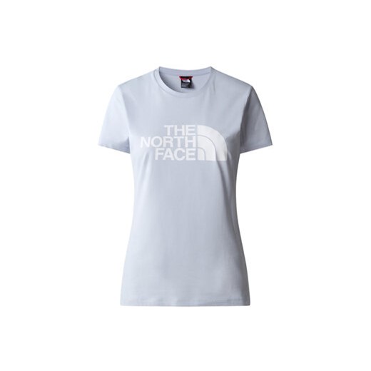 The North Face T-Shirt Easy NF0A4T1Q Błękitny Regular Fit ze sklepu MODIVO w kategorii Bluzki damskie - zdjęcie 172370667