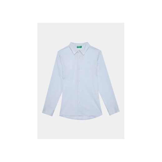 United Colors Of Benetton Koszula 5AWRCQ01M Błękitny Regular Fit ze sklepu MODIVO w kategorii Koszule chłopięce - zdjęcie 172370675