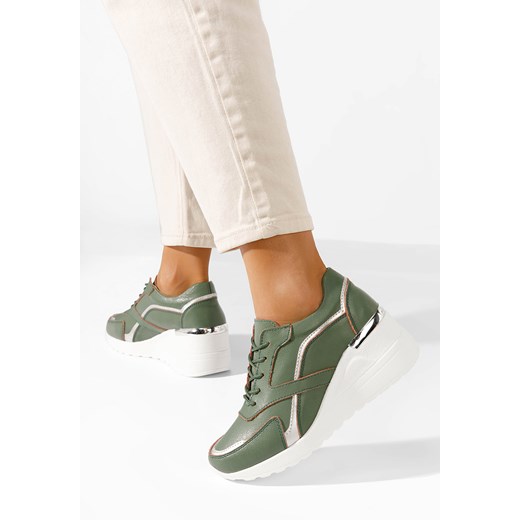 Zielone sneakersy damskie Nayra ze sklepu Zapatos w kategorii Buty sportowe damskie - zdjęcie 172371927