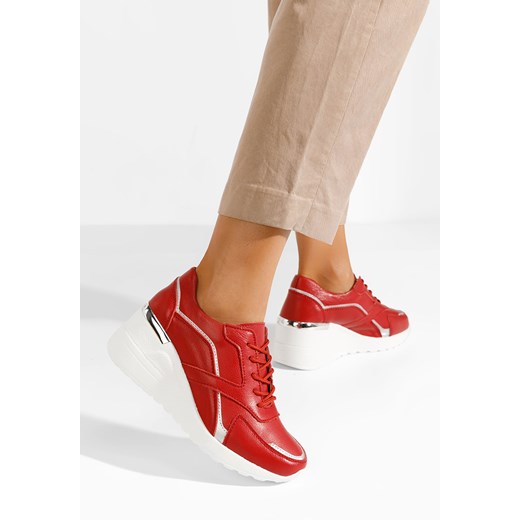 Czerwone sneakersy damskie Nayra ze sklepu Zapatos w kategorii Buty sportowe damskie - zdjęcie 172371928