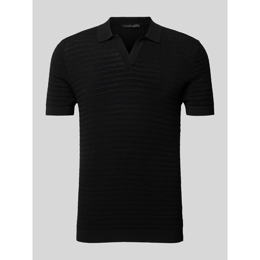 Koszulka polo o kroju slim fit z fakturowanym wzorem model ‘Braian’ ze sklepu Peek&Cloppenburg  w kategorii T-shirty męskie - zdjęcie 172372255