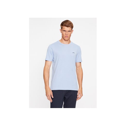 Boss T-Shirt Tee Curved 50469062 Błękitny Regular Fit ze sklepu MODIVO w kategorii T-shirty męskie - zdjęcie 172372888