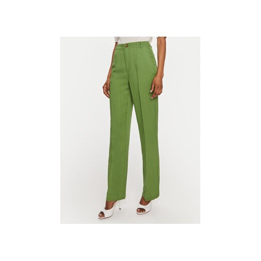 United Colors Of Benetton Spodnie materiałowe 47OZDF06F Zielony Regular Fit ze sklepu MODIVO w kategorii Spodnie damskie - zdjęcie 172372898