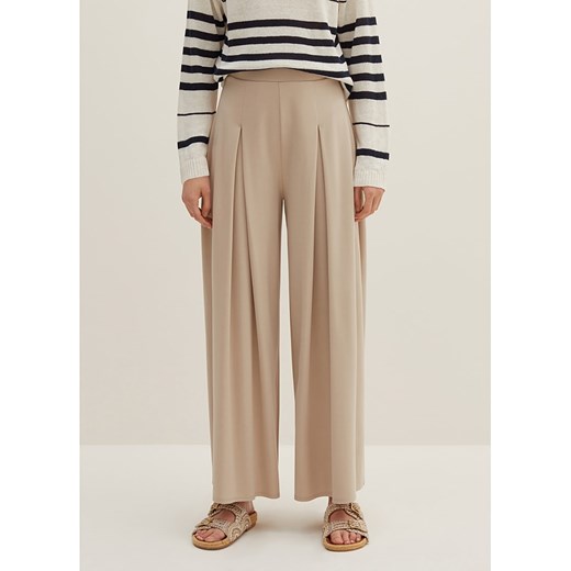 STEFANEL Spodnie w kolorze beżowym ze sklepu Limango Polska w kategorii Spodnie damskie - zdjęcie 172373775
