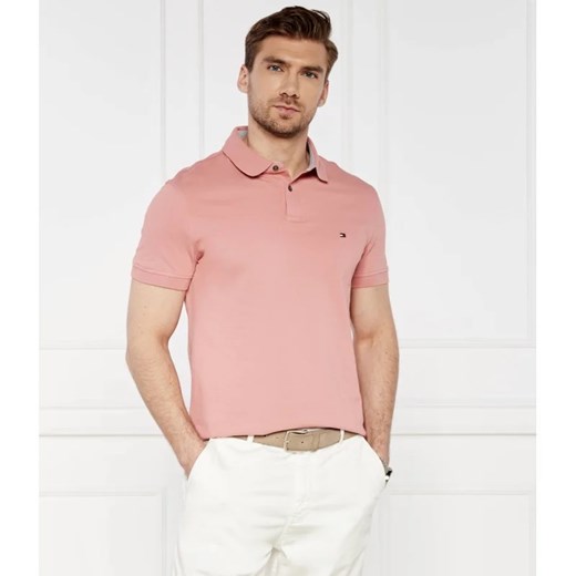 Tommy Hilfiger t-shirt męski różowy z elastanu 