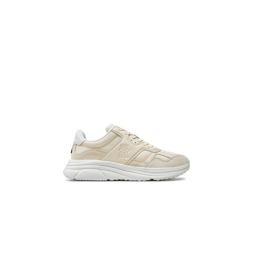 Tommy Hilfiger Sneakersy Modern Runner Best Lth Mix FM0FM04938 Beżowy ze sklepu MODIVO w kategorii Buty sportowe męskie - zdjęcie 172374906