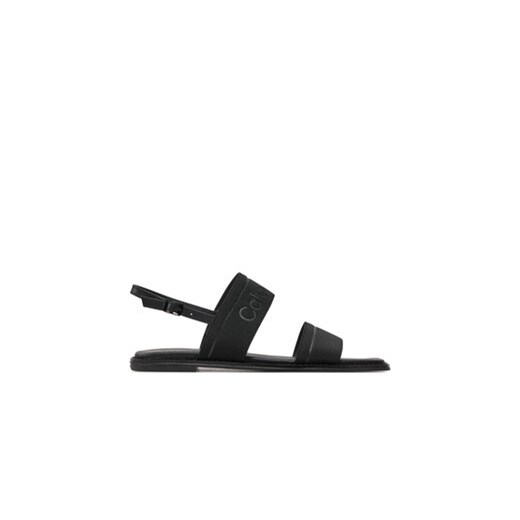 Calvin Klein Sandały Flat Sandal He HW0HW01990 Czarny ze sklepu MODIVO w kategorii Sandały damskie - zdjęcie 172375015