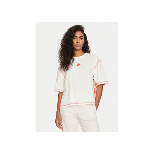 adidas T-Shirt Dance IS0874 Biały Loose Fit ze sklepu MODIVO w kategorii Bluzki damskie - zdjęcie 172375028