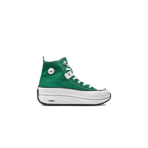 Rieker Sneakersy 90010-52 Zielony ze sklepu MODIVO w kategorii Buty sportowe damskie - zdjęcie 172375209