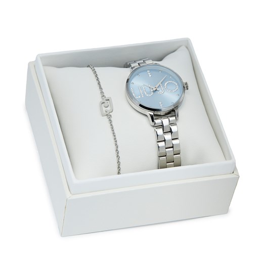 Zestaw zegarek i bransoletka Liu Jo Couple Plus TLJ2039 Srebrny ze sklepu eobuwie.pl w kategorii Zegarki - zdjęcie 172375908