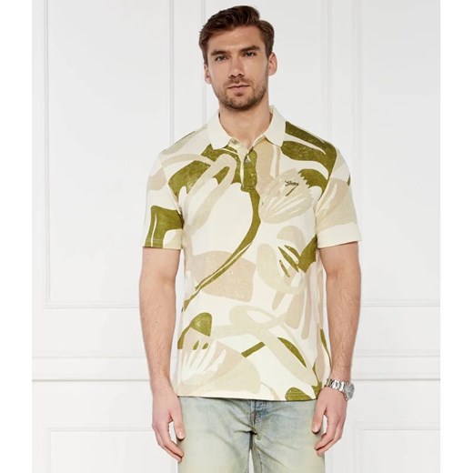 GUESS Polo SLUB AOP | Regular Fit | z dodatkiem lnu Guess L Gomez Fashion Store