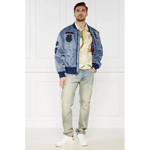 GUESS Polo SLUB AOP | Regular Fit | z dodatkiem lnu Guess L Gomez Fashion Store