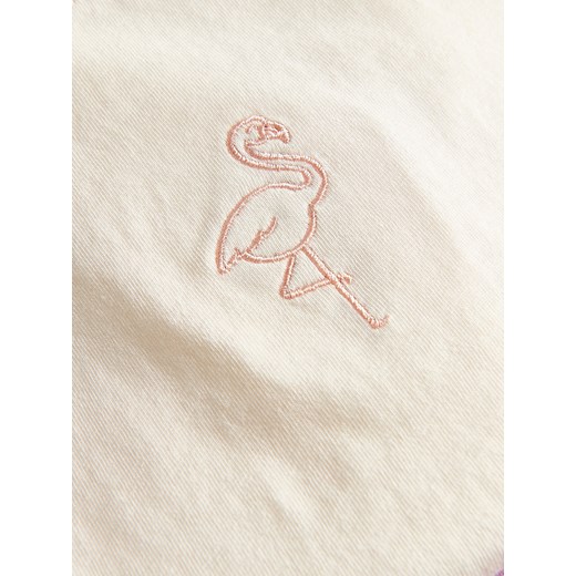 Reserved - T-shirt z haftem - kremowy Reserved 122 (6-7 lat) Reserved