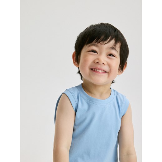 Reserved - T-shirt bez rękawów - niebieski Reserved 98 (2-3 lata) Reserved