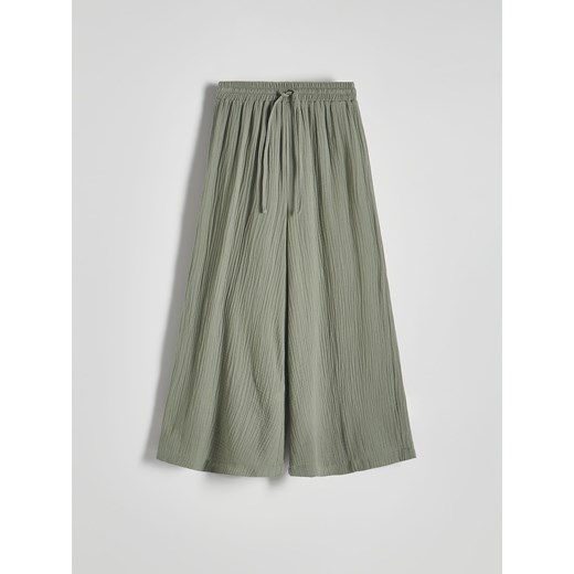 Reserved - Spodnie culotte - jasnozielony ze sklepu Reserved w kategorii Spodnie damskie - zdjęcie 172378199