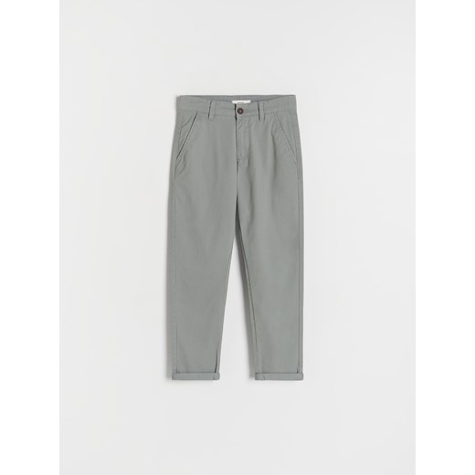 Reserved - Spodnie chino regular fit - ciemnozielony ze sklepu Reserved w kategorii Spodnie chłopięce - zdjęcie 172378299