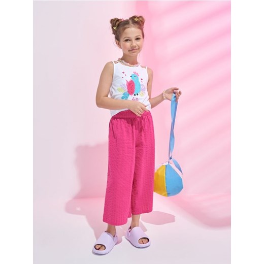 Sinsay - Spodnie wide leg - różowy ze sklepu Sinsay w kategorii Spodnie dziewczęce - zdjęcie 172378556