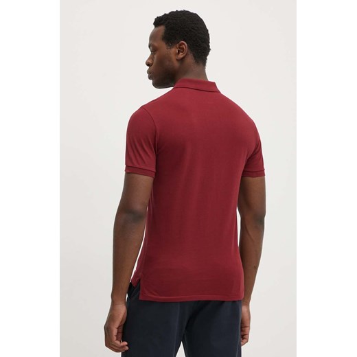 Polo Ralph Lauren polo bawełniane kolor bordowy gładki 710536856 Polo Ralph Lauren M ANSWEAR.com