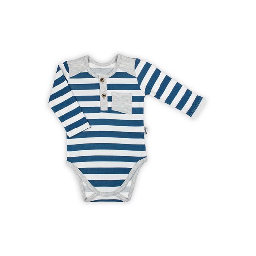 Body chłopięce w paski z długim rękawem ze sklepu 5.10.15 w kategorii Body niemowlęce - zdjęcie 172378846