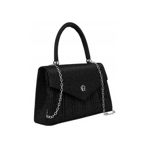 Elegancka kopertówka czarna damska z łańcuszkiem - Rovicky ze sklepu 5.10.15 w kategorii Kuferki - zdjęcie 172378858