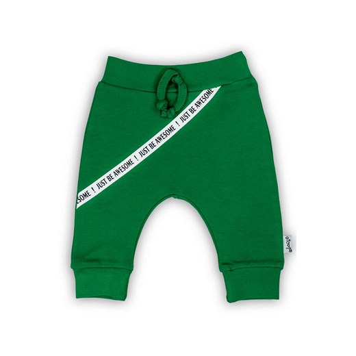 Zielone bawełniane spodnie dresowe niemowlęce ze sklepu 5.10.15 w kategorii Spodnie i półśpiochy - zdjęcie 172378866