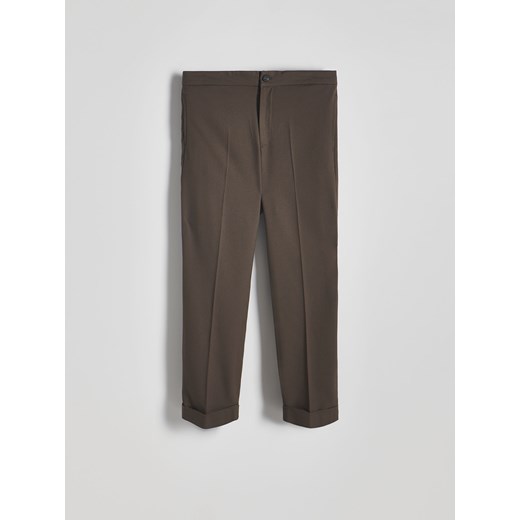 Reserved - Spodnie jogger slim fit - brązowy ze sklepu Reserved w kategorii Spodnie męskie - zdjęcie 172379306