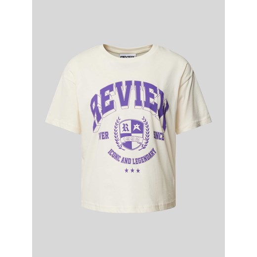 T-shirt z nadrukiem ze sloganem ze sklepu Peek&Cloppenburg  w kategorii Bluzki damskie - zdjęcie 172379575