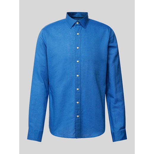 Koszula biznesowa o kroju slim fit z kołnierzykiem typu kent ze sklepu Peek&Cloppenburg  w kategorii Koszule męskie - zdjęcie 172379645