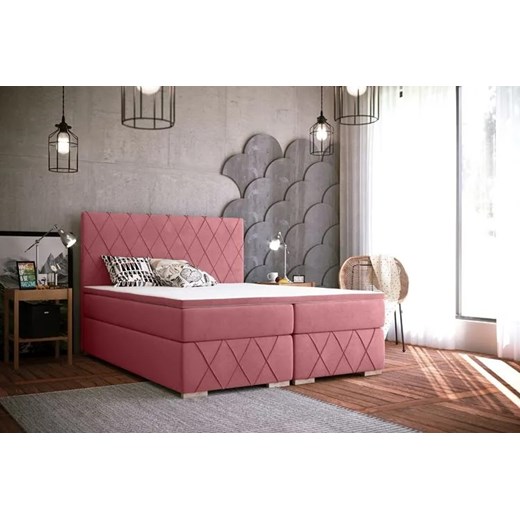 Dwuosobowe łóżko kontynentalne Elise 120x200 - 40 kolorów Elior One Size Edinos.pl