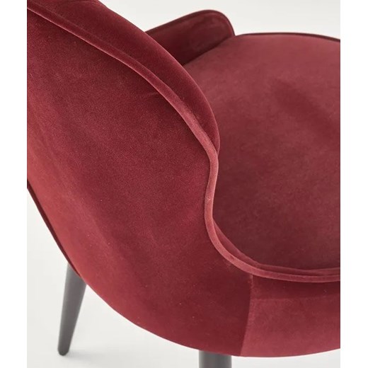 Eleganckie krzesło tapicerowane typu ludwik Kordo - bordowy Elior One Size Edinos.pl