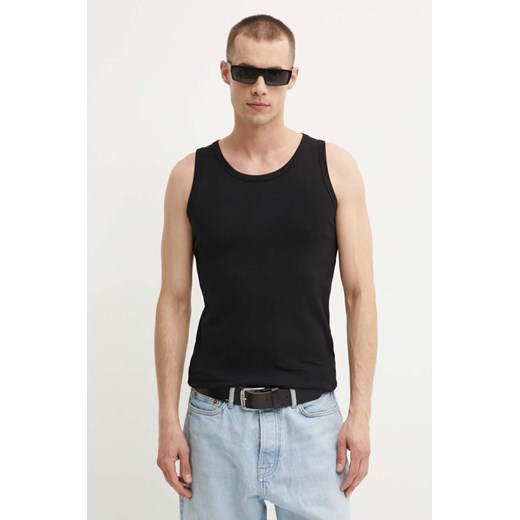 Samsoe Samsoe t-shirt SALARS męski kolor czarny M24200035 ze sklepu ANSWEAR.com w kategorii T-shirty męskie - zdjęcie 172382128