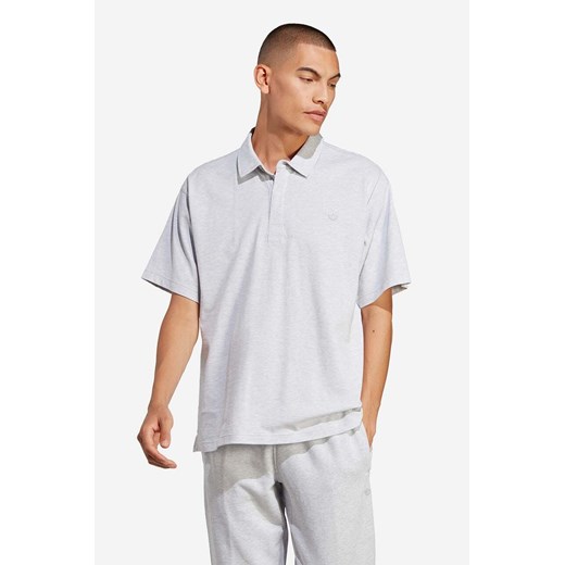 adidas Originals polo bawełniane Premium Essentials Polo Shirt kolor szary gładki IC5120-SZARY ze sklepu ANSWEAR.com w kategorii T-shirty męskie - zdjęcie 172382256