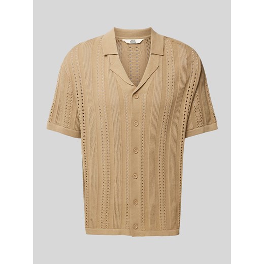 Koszula casualowa o kroju regular fit z ażurowym wzorem model ‘JON’ ze sklepu Peek&Cloppenburg  w kategorii Koszule męskie - zdjęcie 172383005