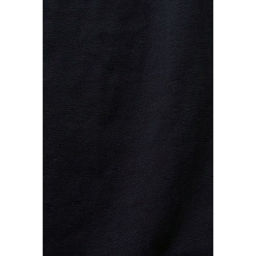 Bluzka damska czarna Esprit z okrągłym dekoltem z krótkimi rękawami 