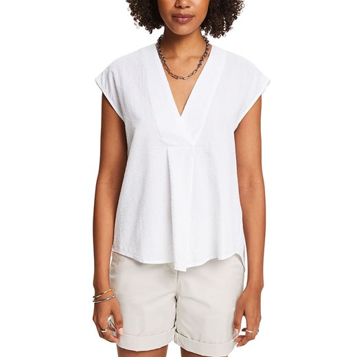 ESPRIT Bluzka w kolorze białym ze sklepu Limango Polska w kategorii Bluzki damskie - zdjęcie 172384266