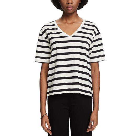 ESPRIT Koszulka w kolorze biało-czarnym ze sklepu Limango Polska w kategorii Bluzki damskie - zdjęcie 172384286