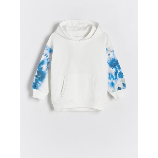 Reserved - Bawełniana bluza oversize - biały ze sklepu Reserved w kategorii Bluzy chłopięce - zdjęcie 172385018
