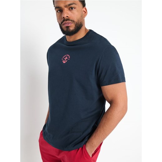 Sinsay - Koszulka z nadrukiem - granatowy ze sklepu Sinsay w kategorii T-shirty męskie - zdjęcie 172385796