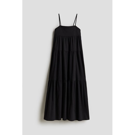 H & M - Falbaniasta sukienka dżersejowa - Czarny H & M 164 (12-14Y) H&M