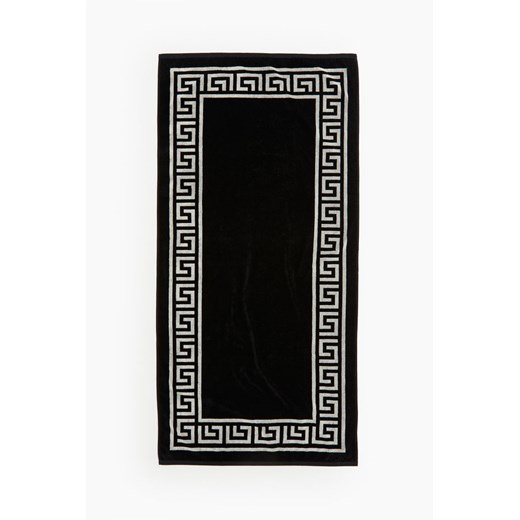 H & M - Ręcznik plażowy w meandrowy wzór - Czarny ze sklepu H&M w kategorii Ręczniki - zdjęcie 172387078