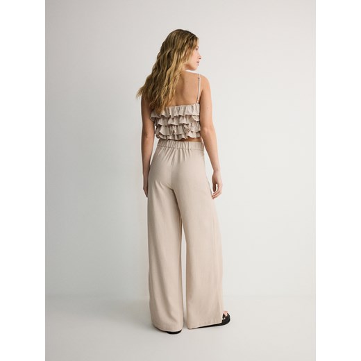 Spodnie damskie Reserved z lnu 