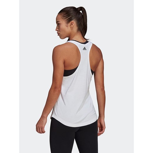 Bluzka damska Adidas biała z okrągłym dekoltem sportowa 