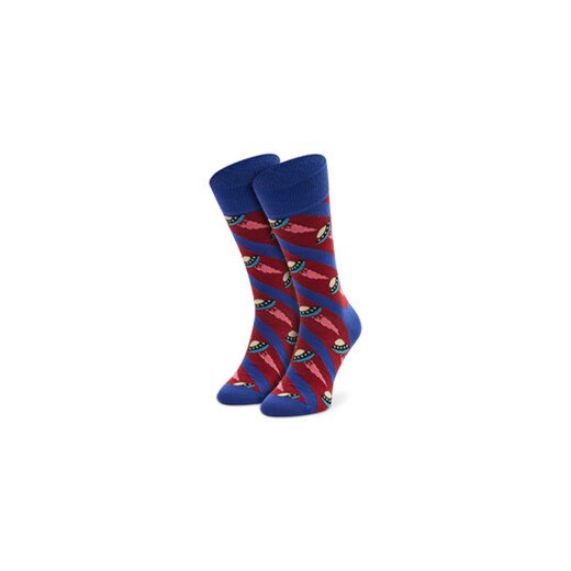 Happy Socks Skarpety wysokie unisex UFO01-6500 Fioletowy Happy Socks 41_46 promocyjna cena MODIVO