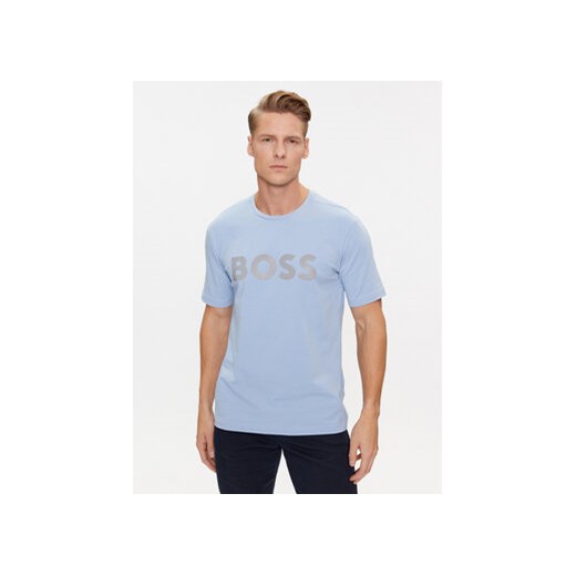 Boss T-Shirt Tee 8 50501195 Błękitny Regular Fit ze sklepu MODIVO w kategorii T-shirty męskie - zdjęcie 172389989