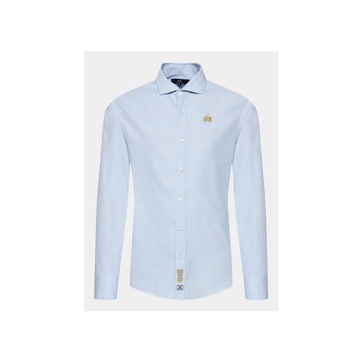 La Martina Koszula Innocent WMC015 PP655 Błękitny Regular Fit ze sklepu MODIVO w kategorii Koszule męskie - zdjęcie 172390067