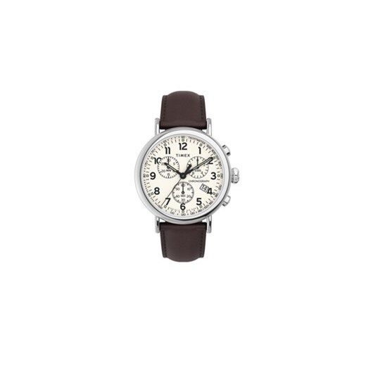 Timex Zegarek Standard Chronograph TW2V27600 Brązowy ze sklepu MODIVO w kategorii Zegarki - zdjęcie 172390157