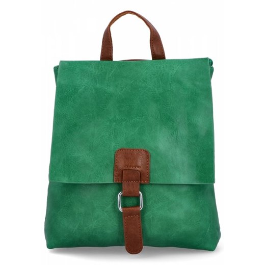 Plecaczek Damski w stylu Vintage firmy Herisson Smocza Zieleń (kolory) ze sklepu torbs.pl w kategorii Plecaki - zdjęcie 172390816